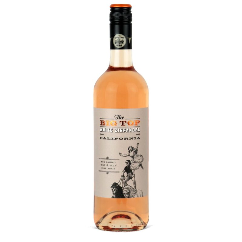 big top white zinfandel american rose wine california