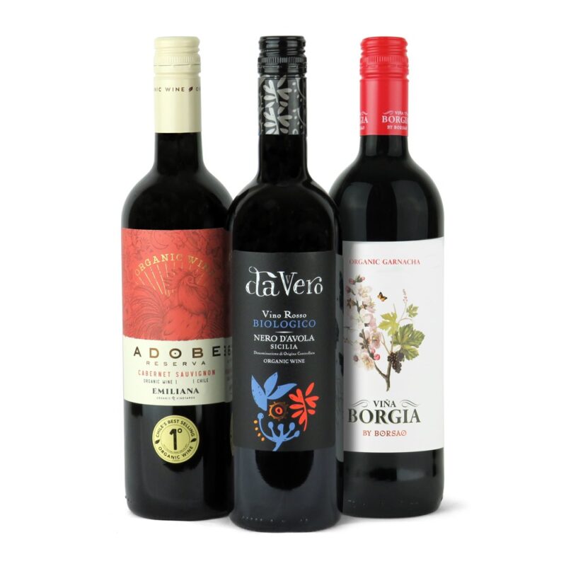 organic red wine mixed selection case